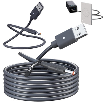 Starlink Router Mini Cable - 2 Pack (1FT + 6.5FT) USB-A to DC Power Cable Compatible with Starlink Mini Router, Plug and Play QC 3.0 9V Compatible Replacement for Starlink Internet Kit