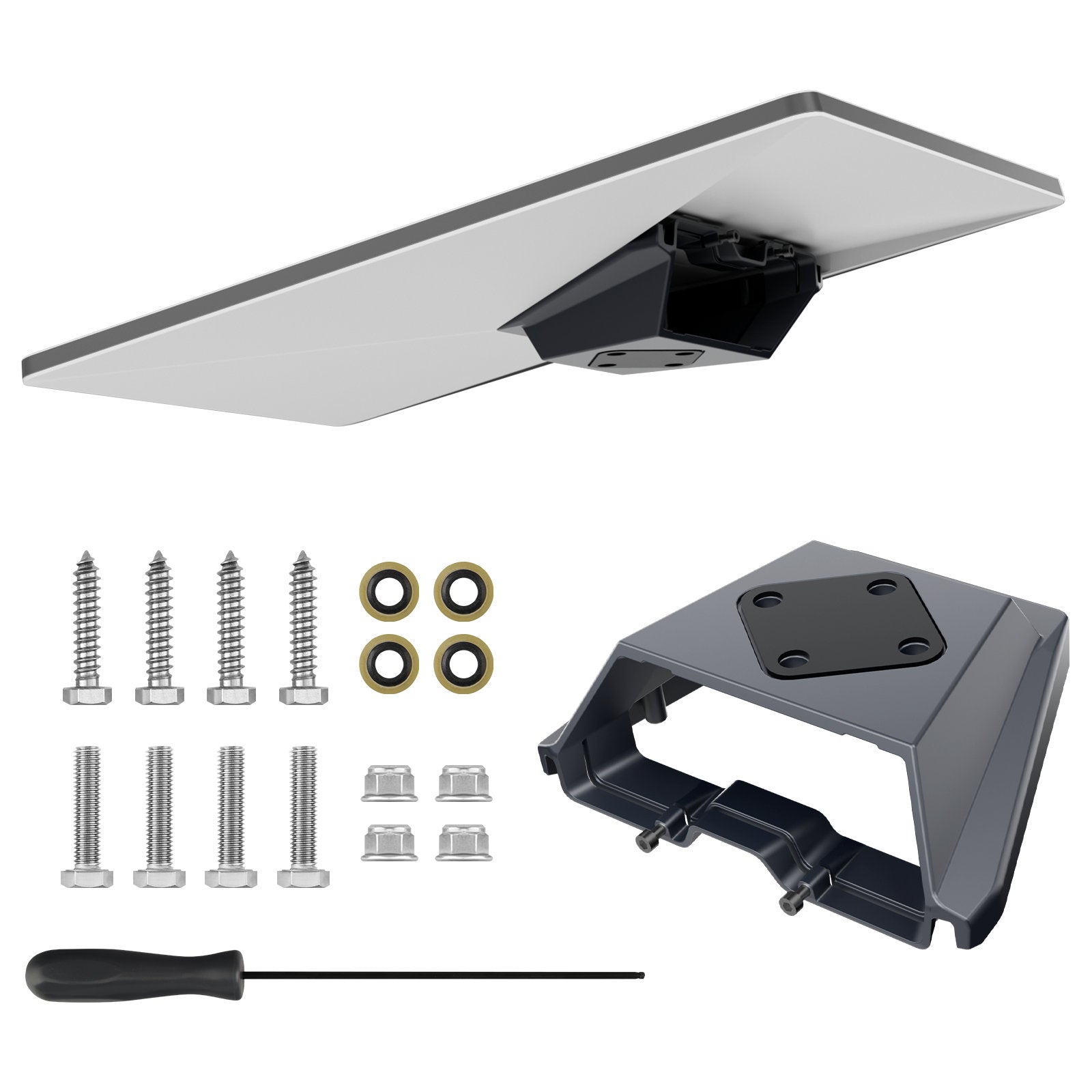 Starlink Gen 3 Mobility Mount, Anti-Theft Starlink Mounting Kit for Standard V3 Roof Flat Mounts RV Trailer Yacht Aluminum Alloy