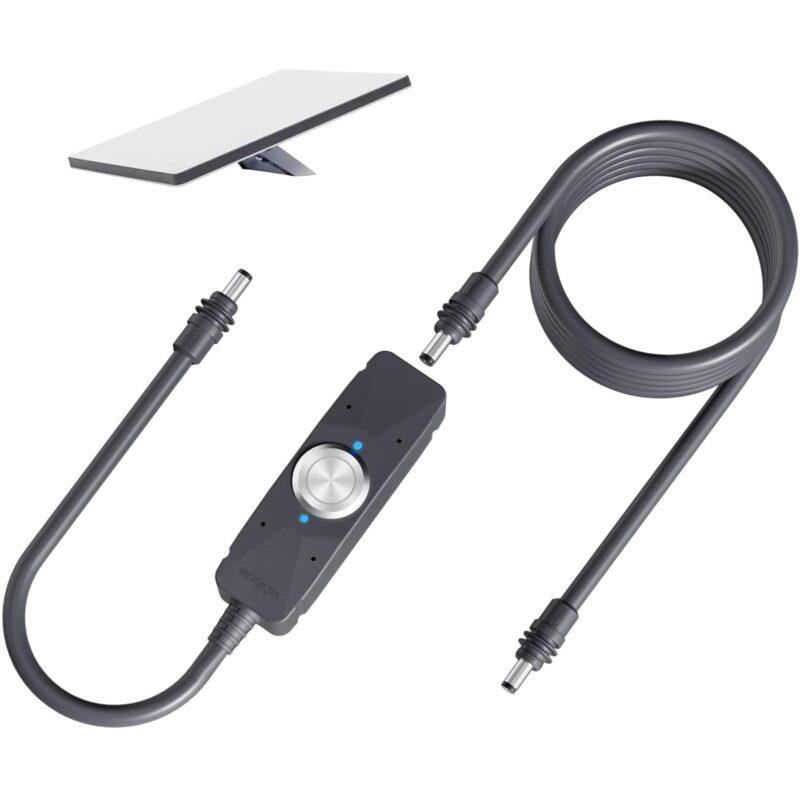 Starlink Mini Cable, IP67 Waterproof Power Switch with Starlink Mini DC Power Cable 6.4FT for Minis and Gen 3, 16AWG Extension Cable&Power Adapter with One-Touch Metal Button&Dual LEDs for RV Camping