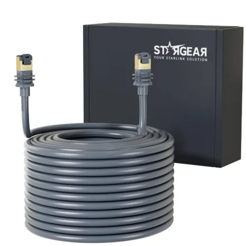 Starlink Cable Gen 3 5M/16.4FT, Starlink Gen 3 Cable for Starlink Standard V3/REV 4, 24AWG Extension Replacement Starlink Ethernet Cable Satellite Internet Kit Waterproof Outdoor