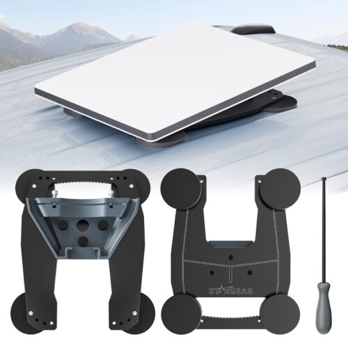 Starlink Mini Mount, 200lbs Heavy Duty Starlink Mini Magnetic Mount with Adjustable Magnets Installation Holes, Lockable Star Link Mini Roof Mounting Kit for RV Car Boat Truck-Aluminum Alloy