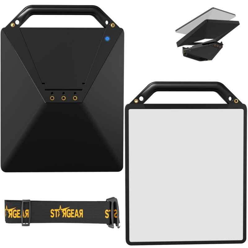 Starlink Mini Protective Cover Case, Portable Protector with 7 1/4"-20 Nuts for DIYer-Friendly to Expand as Starlink Mini Mount, Silicone Cover with Sturdy Handle Shoulder Strap for Satellite Dish