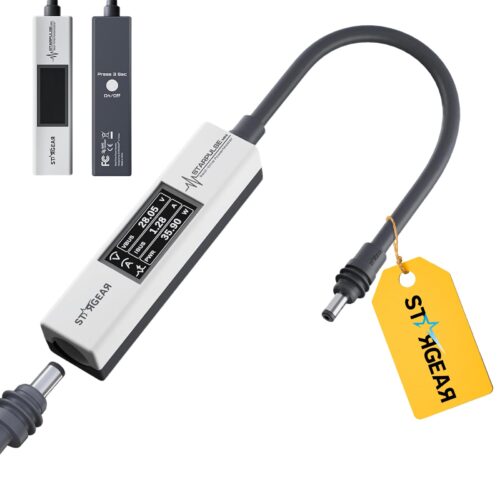 Starlink Power Monitor for Mini & Gen 3, Real-Time Power Meter Tester with OLED Display, On/Off Switch, 0-57V Input/OverCurrent Protection for Starlink Mini Accessories & Car Adapter