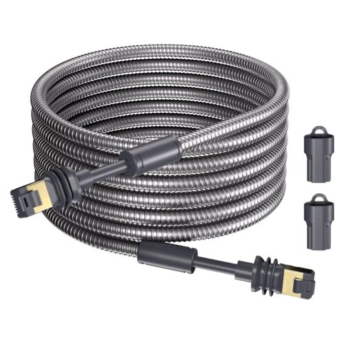 Starlink Mini Gen 3 Cable 49FT, Heavy Duty Starlink Ethenet Power Cable Replacement Extension Cord Stainless Steel Sleeve Starlink Accessories