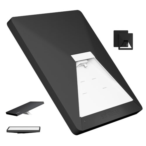 1 Starlink Mini Case, Mini Protective Cover Liquid Silicone Case for Starlink Satellite Dish, Accessories for Starlink Portable Full Cover Shell with Black Sticker