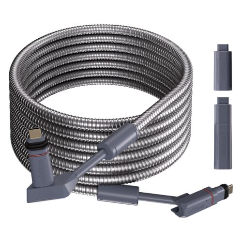 1 Starlink Gen 2 Cable 75FT, Heavy Duty Starlink Ethenet Cable Power Cable Replacement Extension Cord Stainless Steel Sleeve Starlink Accessories