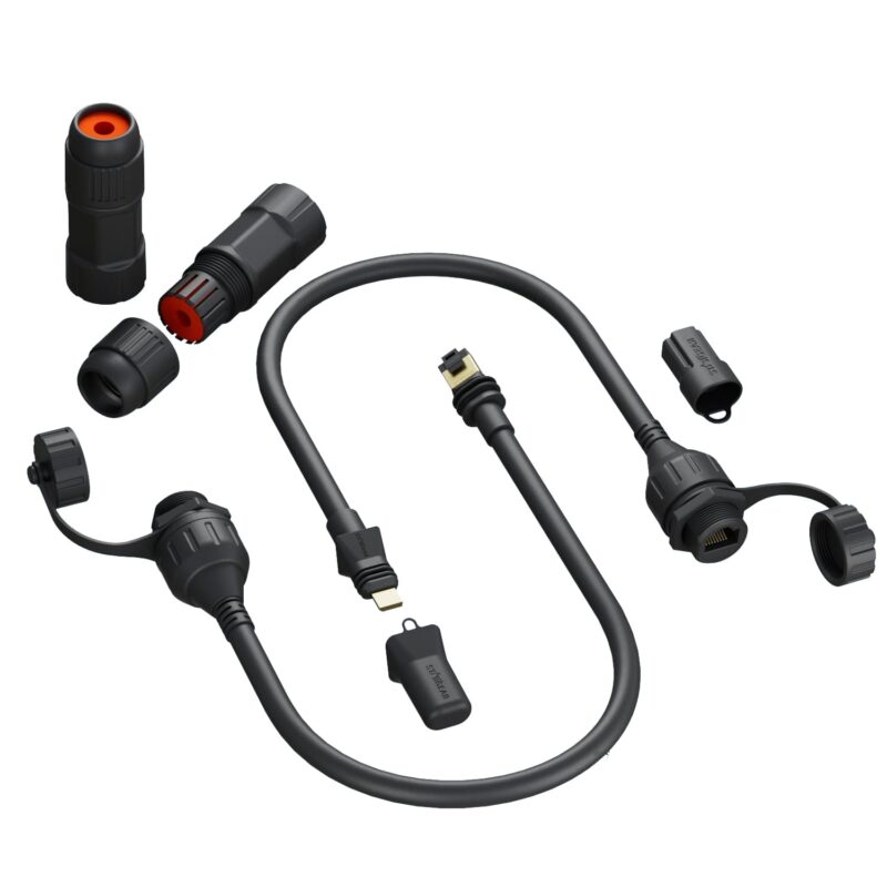 2 Pack Starlink Ethernet Adapter Cable Enterprise Extension to RJ45 Cable, Starlink Cable 22AWG Waterproof SPX-RJ45 Coupler with End Caps