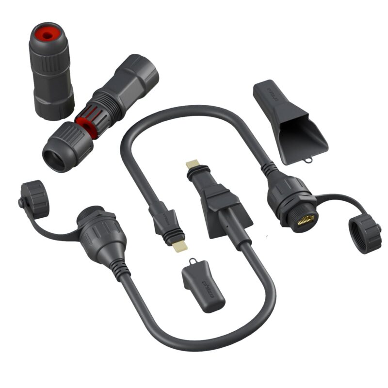 Starlink Flat High Performance Extension to RJ45 Cable, Ethernet Adapter for Starlink Flat High Performance 22AWG, Waterproof SPX RJ45 Coupler with End Caps (2 Pack)