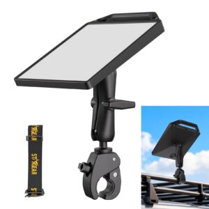 Starlink Mini Clamp Mount with Protective Silicone Case, 2 in 1 Satellite Dish Mounting Kit & Cover with Adjustable Clamp Mount Handle Shoulder Strap & 1/4"-20 Nuts for RVs Car Boat/Road Trip