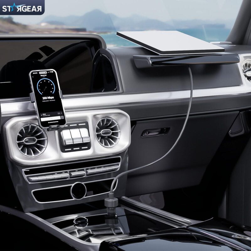 Starlink Mini Cable 12V Power Cable , Starlink Mini Accessories 16AWG Cigarette Lighter to DC Cord, 12V-48V Car Charger Car Adapter