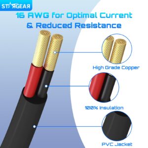 Starlink Mini Cable XT60 to DC Power Cable 5FT, 16AWG XT-60 Male Connector to DC Male Power Cord for FPV Battery Starlink Mini Accessories