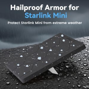 Starlink Mini Protective Cover Case, Hailproof Liquid Silicone Protective Case for Starlink Mini Dish, Starlink Minis Accessories Waterproof Shockproof Portable for Outdoor Camping