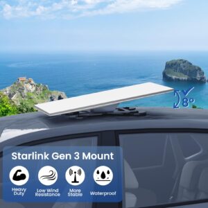 Starlink Gen 3 Mount Mobility, Magnetic with 440lbs Heavy Duty Magnet Suction Bases, Lockable Standard Magnetic Mount Kits, Starlink Bracket Mounts for Satellite Dish, Car, RV, Truck, Aluminum Alloy