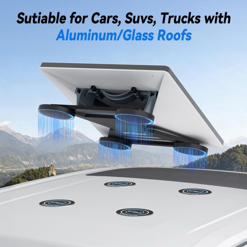 4PCS Starlink Mini/Gen 3 Magnetic Mount Plates, Adhesive Metal Plate Magnetic Pads for Satellite Dish Magnetic Car Mount, Starlink Mounting Accessory for Car Truck SUV Aluminum/Glass Cab Roof