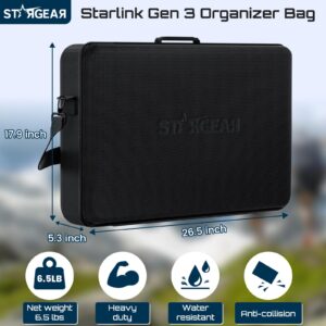 Starlink Gen 3 Standard Case, Starlink Standard Protective Carrying Case Storage with Satellite Dishe Gen 3 Accessories, Waterproof Shockproof Hard EVA Organizer Travel Bag for Camping RV,Outdoor Use