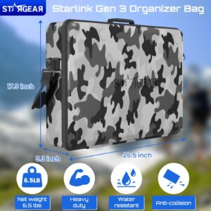 Starlink Gen 3 Standard Case, Starlink Standard Protective Carrying Case Storage with Satellite Dishe Gen 3 Accessories, Waterproof Shockproof Hard EVA Organizer Travel Bag for Camping RV,Outdoor Use