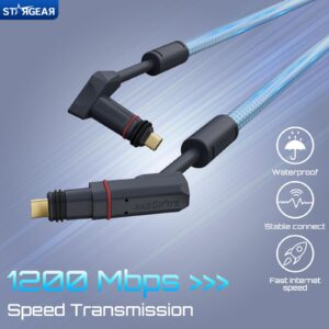 Starlink Gen 2 Cable 75FT, Heavy Duty Starlink Ethenet Cable Power Cable Replacement Extension Cord Stainless Steel Sleeve Starlink Accessories