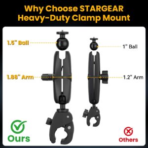 Starlink Mini Clamp Mount with Protective Silicone Case, 2 in 1 Satellite Dish Mounting Kit & Cover with Adjustable Clamp Mount Handle Shoulder Strap & 1/4"-20 Nuts for RVs Car Boat/Road Trip