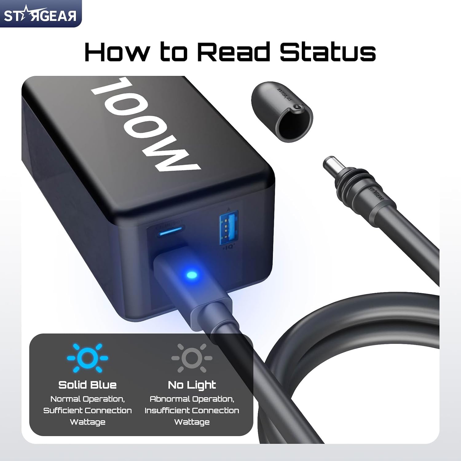 STARGEAR Starlink Mini IP67 USB-C to DC power cable
140W Starlink Mini IP67 USB-C cable with 28V PPS 20V PD chip
IP67 waterproof gasket connector on Starlink Mini USB-C cable
Starlink Mini IP67 USB-C cable LED indicator showing stable power
6.5FT Starlink Mini IP67 USB-C cable for outdoor use
