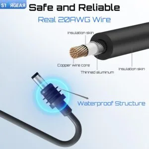 Starlink Mini Cable , 20AWG Replacement Starlink Mini DC Power Cable Starlink Mini Accessories, Starlink Power Cord Outdoor