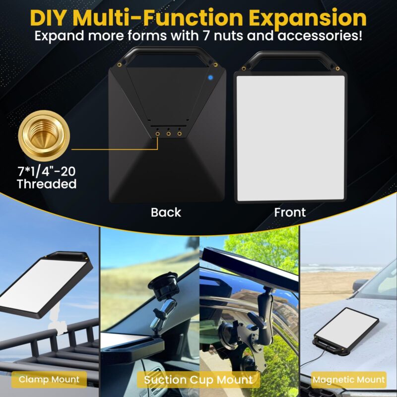 Starlink Mini Protective Cover Case, Portable Protector with 7 1/4"-20 Nuts for DIYer-Friendly to Expand as Starlink Mini Mount, Silicone Cover with Sturdy Handle Shoulder Strap for Satellite Dish