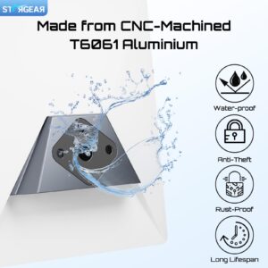 Starlink Mini Mount Mobility, Anti-Theft Car Starlink Mounting Kit Starlink Mini Accessories Starlink Roof Mount Internet Satellite Kit RV Trailer Yacht (Grey)