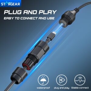 3 Starlink Mini Cable USB C Power Adapter, DC Male to Type-C Female Adapter Cable with Waterproof Coupler, Starlink Accessories Work with 28V/20V PD Source