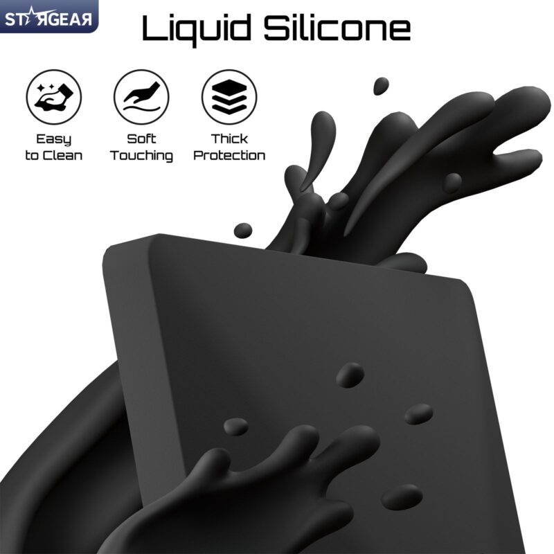 3 Starlink Mini Case, Mini Protective Cover Liquid Silicone Case for Starlink Satellite Dish, Accessories for Starlink Portable Full Cover Shell with Black Sticker