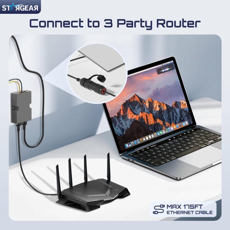 Starlink Ethernet Adapter for Gen 3/Mini, 1FT/30CM Waterproof Starlink Cable RJ45 Coupler Starlink Mini Ethernet Cable Extension