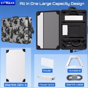 Starlink Gen 3 Standard Case, Starlink Standard Protective Carrying Case Storage with Satellite Dishe Gen 3 Accessories, Waterproof Shockproof Hard EVA Organizer Travel Bag for Camping RV,Outdoor Use