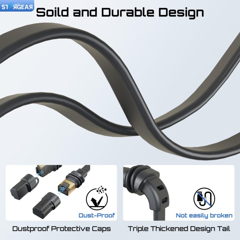 Starlink Gen 3/Mini Cable, Starlink Flat Hidden Power Ethenet Cable, Starlink Accessories Extreme Slim Power Cord Shielded for Window Door