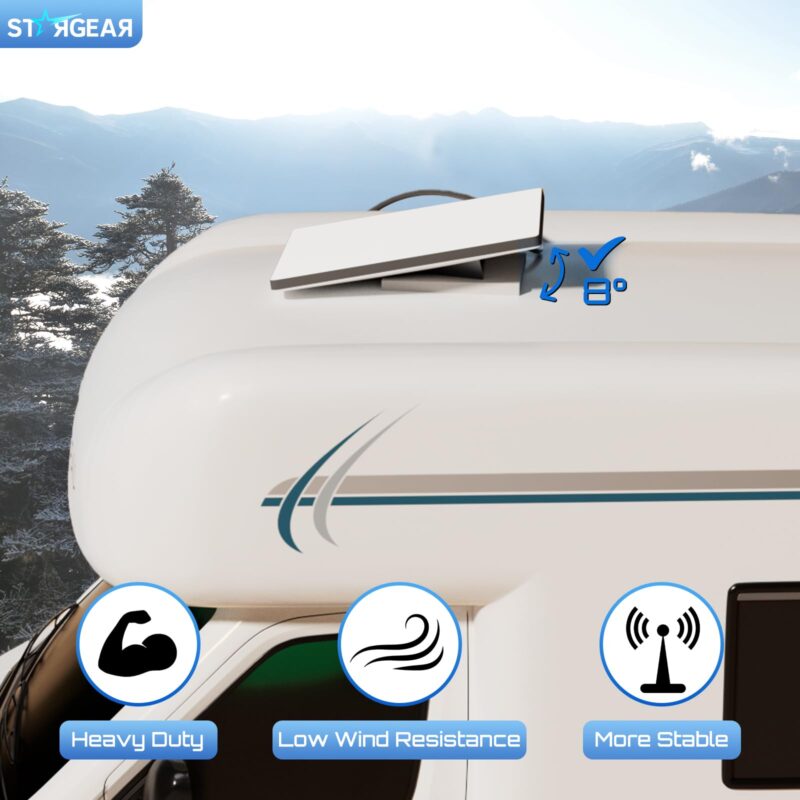 Starlink Mini Mount Mobility, Anti-Theft Car Starlink Mounting Kit Starlink Mini Accessories Starlink Roof Mount Internet Satellite Kit RV Trailer Yacht (Grey)