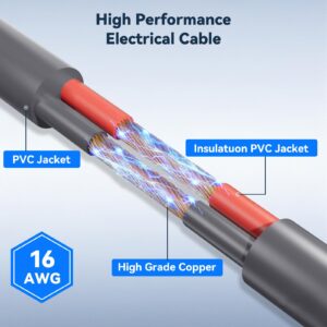 4 Starlink Mini Power Cable 30CM, 16AWG Starlink Mini DC Extension Cable Waterproof Female to Male Plug, Replacement Accessories Compatible with Starlink Minis Pipe Adapter&Original Power Cable