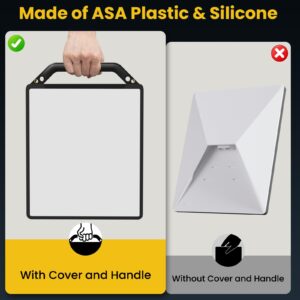 Starlink Mini Protective Cover Case, Portable Protector with 7 1/4"-20 Nuts for DIYer-Friendly to Expand as Starlink Mini Mount, Silicone Cover with Sturdy Handle Shoulder Strap for Satellite Dish