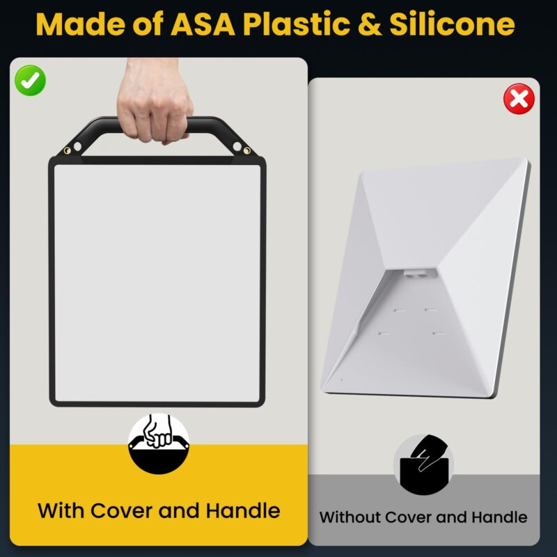 Starlink Mini Protective Cover Case, Portable Protector with 7 1/4"-20 Nuts for DIYer-Friendly to Expand as Starlink Mini Mount, Silicone Cover with Sturdy Handle Shoulder Strap for Satellite Dish