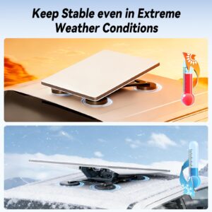 4PCS Starlink Mini/Gen 3 Magnetic Mount Plates, Adhesive Metal Plate Magnetic Pads for Satellite Dish Magnetic Car Mount, Starlink Mounting Accessory for Car Truck SUV Aluminum/Glass Cab Roof