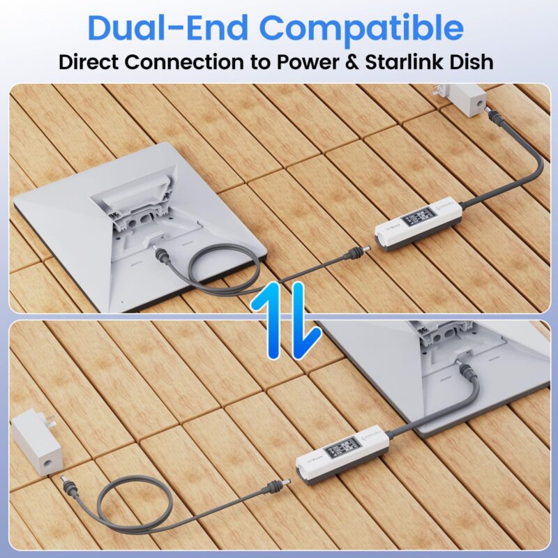 Starlink Power Monitor for Mini & Gen 3, Real-Time Power Meter Tester with OLED Display, On/Off Switch, 0-57V Input/OverCurrent Protection for Starlink Mini Accessories & Car Adapter