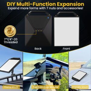 Starlink Mini Magnetic Mount with Protective Silicone Case, 2 in 1 Satellite Dish Mounting Kit & Cover with 200lbs Magnet Bases Handle Shoulder Strap & 1/4"-20 Nuts for RVs Car Boat/Road Trip