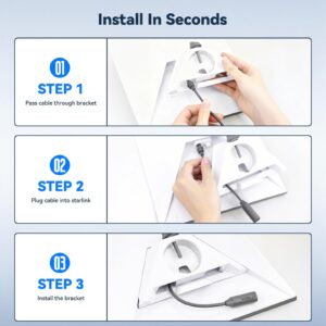 6 Starlink Mini Power Cable 30CM, 16AWG Starlink Mini DC Extension Cable Waterproof Female to Male Plug, Replacement Accessories Compatible with Starlink Minis Pipe Adapter&Original Power Cable