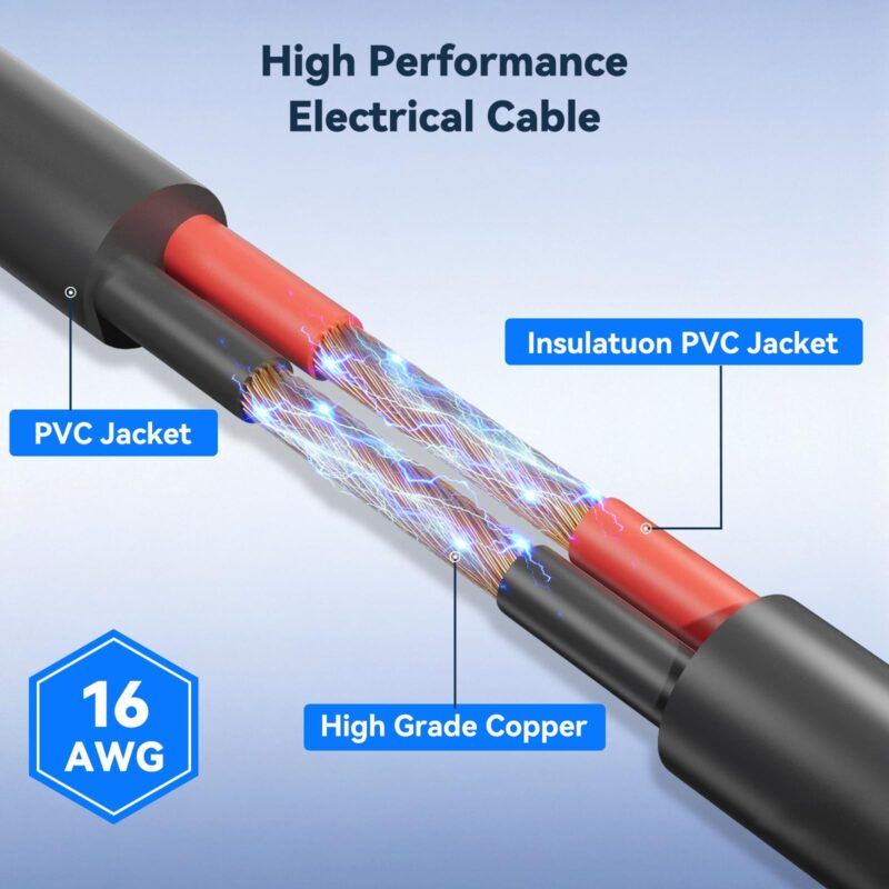 6 Starlink Mini Power Cable 30CM, 16AWG Starlink Mini USB C to DC Extension Cable with LED, USB C to DC Cable Adapter, Replacement Accessories for Starlink Minis, Work with 65W+ PD Source