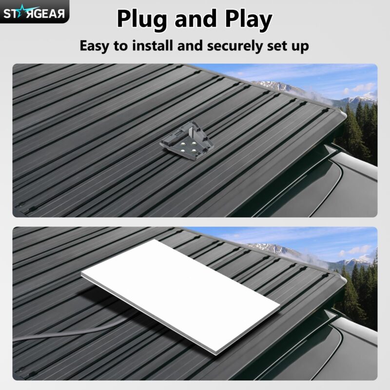 Starlink Gen 3 Mount, Starlink Standard Mounts Mobility Heavy Duty, Anti Theft Flat Mount for Gen 3/V3/REV.4 Satellite Dish, Starlink Kit Accessories for Roof, Car, RV, Boat, Aluminum Alloy