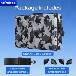 Starlink Gen 3 Standard Case, Starlink Standard Protective Carrying Case Storage with Satellite Dishe Gen 3 Accessories, Waterproof Shockproof Hard EVA Organizer Travel Bag for Camping RV,Outdoor Use