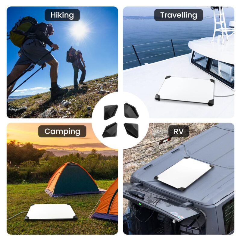 Stand Pad for Starlink Gen 3 Dish, Starlink Gen 3 Protective Cover Flat Mount, Silicone Corner Protectors for Starlink Standard V3 Waterproof RV (4 Pack)