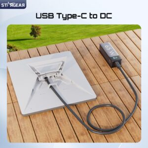 Starlink Mini Cable , 18AWG 140W Starlink USB C to DC Power Cable Cord, Waterproof Barrel Jack, Mini Accessories Work with 65W+ PD Source, Compatible with 28V PPS 20V PD Protocols