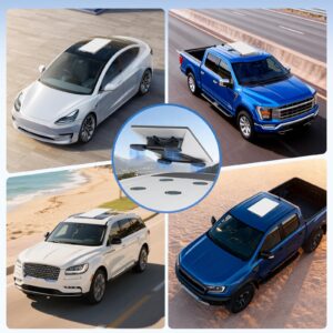 4PCS Starlink Mini/Gen 3 Magnetic Mount Plates, Adhesive Metal Plate Magnetic Pads for Satellite Dish Magnetic Car Mount, Starlink Mounting Accessory for Car Truck SUV Aluminum/Glass Cab Roof