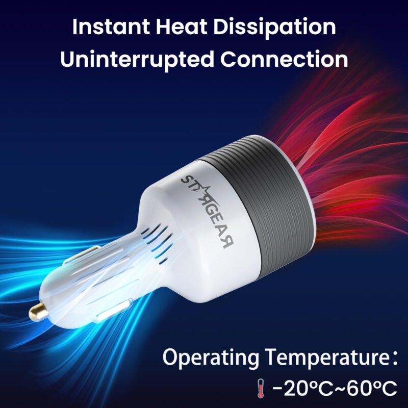 Starlink Mini Car Adapter 12V to 24V DC Step Up Converter with 60W Car Cigarette Lighter Adapter, Starlink Mini 12V Adapters Supports 16 AWG Official 30M, Ideal for RV, Boat, Trailer