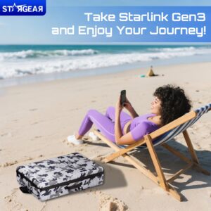Starlink Gen 3 Standard Case, Starlink Standard Protective Carrying Case Storage with Satellite Dishe Gen 3 Accessories, Waterproof Shockproof Hard EVA Organizer Travel Bag for Camping RV,Outdoor Use