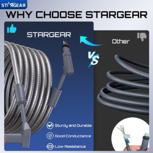 Starlink Gen 2 Cable 75FT, Heavy Duty Starlink Ethenet Cable Power Cable Replacement Extension Cord Stainless Steel Sleeve Starlink Accessories