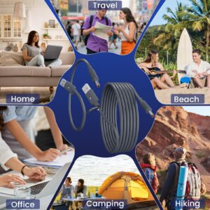 Starlink Router Mini Cable 2 Pack (1FT 6.5FT) USB A to DC Power Cable Compatible with Mini Router, Plug and Play QC 3.0 9V Compatible Replacement for Starlink Internet Kit​