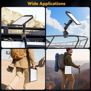 Starlink Mini Clamp Mount with Protective Silicone Case, 2 in 1 Satellite Dish Mounting Kit & Cover with Adjustable Clamp Mount Handle Shoulder Strap & 1/4"-20 Nuts for RVs Car Boat/Road Trip